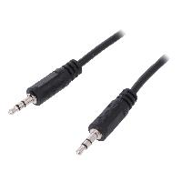 Cables Jack Cable Jack 3.5mm male des deux cotes 1m - Noir