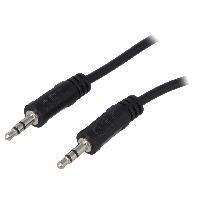 Cables Jack Cable Jack 3.5mm male des deux cotes 2m - Noir Cables Jack Cable Jack 3.5mm male des deux cotes 2m - Noir