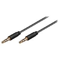 Cables Jack Cable noir Jack 3.5mm 3pin Male vers Male 0.5m or