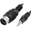 Cables Jack - Rca Cable DIN 5pin Jack 3.5mm noir 1.5m