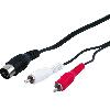 Cables Jack - Rca Cable DIN 5pin male vers double RCA male - 1.5m