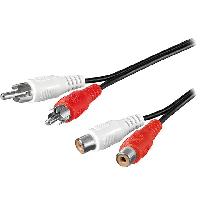 Cables RCA 10m Cable cordon rallonge RCA phono audio male-femelle