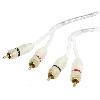 Cables RCA 2 Canaux Cable 2xRCA MM 3m blanc