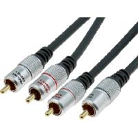 Cables RCA 2 Canaux Cable noir 2xRCA MM - 5m