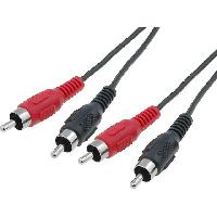 Cables RCA 2 Canaux Cable noir RCAx2 0.5m