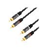 Cables RCA 2 Canaux Cable RCA male des deux cotes 7.5m - Noir