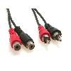 Cables RCA 2 Canaux Cable RCAx2 Males et Femelles 1.5m