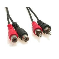 Cables RCA 2 Canaux Cable RCAx2 Males et Femelles 1.5m