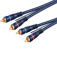 Cables RCA 2C avec Remote Cable de signal RCA Stereo MM avec remote - 5m