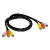 Cables RCA Audio Video Cable audio video AV 1m - 3x RCA