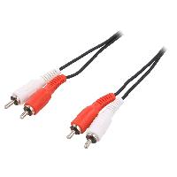 Cables RCA Cable RCA male des deux cotes 2.5m - Noir Cables RCA Cable RCA male des deux cotes 2.5m - Noir