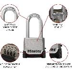 Cadenas De Bagage Cadenas Haute Sécurité - MASTER LOCK - M176EURDLH - Zinc - Anse XL - Extérieur