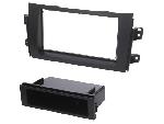 Facade autoradio Fiat Cadre de radio 2 DIN pour Fiat Suzuki - Noir