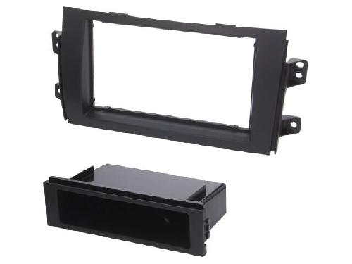 Facade autoradio Fiat Cadre de radio 2 DIN pour Fiat Suzuki - Noir