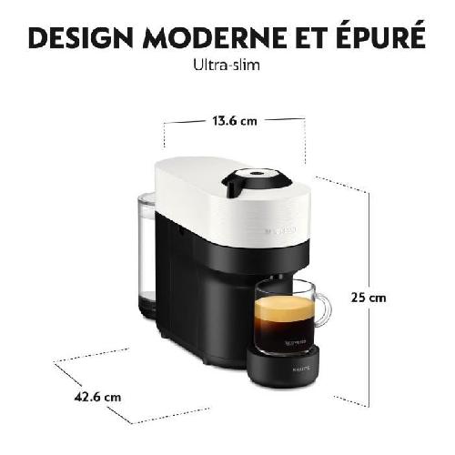 Machine A Expresso Cafetiere a dosette ou capsule Krups NESPRESSO VERTUO POP BLANCHE YY8889FD