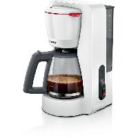 Cafetiere Cafetiere Filtre - BOSCH - TKA2M111 MyMoment - Blanche - Capacité 1.25L - verseuse verre - systeme anti-gouttes