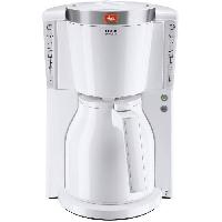 Cafetiere Cafetiere filtre MELITTA Look IV Therm Selection 1011-11 Blanc/Acier Brossé - 12 tasses - AromaSelector - 1000W