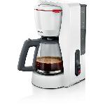 Cafetiere Filtre - BOSCH - TKA2M111 MyMoment - Blanche - Capacité 1.25L - verseuse verre - systeme anti-gouttes