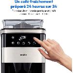 Cafetiere Cafetiere Filtre Digitale avec Broyeur - MEDION - 1000W - 1.5L - Silver