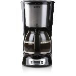 Cafetiere Cafetiere Filtre - DOMO - DO708K - 1000 W - 1.5 L - 12 tasses - Ecran LCD - Minuteur 24 h - Noir et acier inoxydable