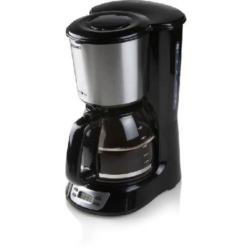 Cafetiere Cafetiere Filtre - DOMO - DO708K - 1000 W - 1.5 L - 12 tasses - Ecran LCD - Minuteur 24 h - Noir et acier inoxydable