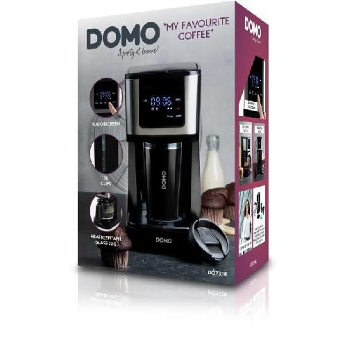 Cafetiere Cafetiere filtre - DOMO - DO733K - 900 W - 4 a 10 tasses - Ecran LCD - 3 intensités - Noir