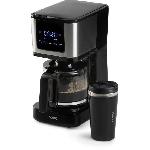 Cafetiere Cafetiere filtre - DOMO - DO733K - 900 W - 4 a 10 tasses - Ecran LCD - 3 intensités - Noir