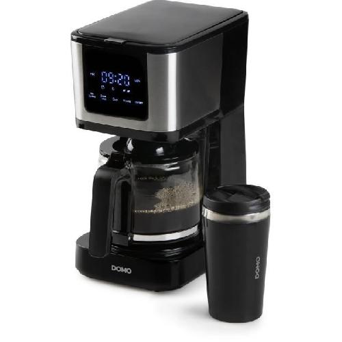 Cafetiere Cafetiere filtre - DOMO - DO733K - 900 W - 4 a 10 tasses - Ecran LCD - 3 intensités - Noir