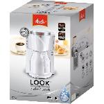 Cafetiere filtre MELITTA Look IV Therm Selection 1011-11 Blanc/Acier Brossé - 12 tasses - AromaSelector - 1000W