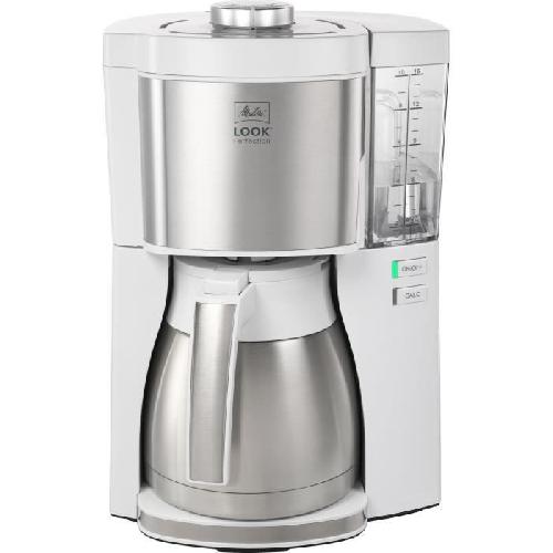 Cafetiere Cafetiere filtre MELITTA - Look V Therm Perfection 1025-15 Blanc-Acier Brosse - 10 tasses - AromaSelector