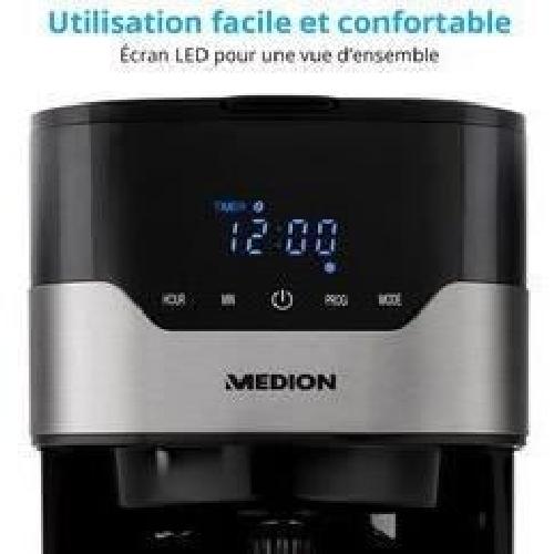 Cafetiere Cafetiere filtre programmable avec carafe - MEDION - MD 18458 - isotherme - 900W - 1.2 L