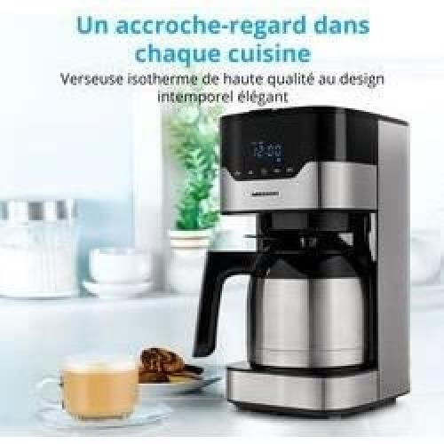 Cafetiere Cafetiere filtre programmable avec carafe - MEDION - MD 18458 - isotherme - 900W - 1.2 L