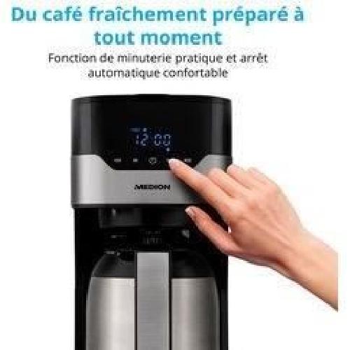 Cafetiere Cafetiere filtre programmable avec carafe - MEDION - MD 18458 - isotherme - 900W - 1.2 L