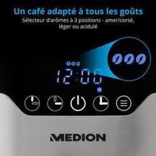 Cafetiere Cafetiere filtre programmable avec carafe - MEDION - MD 18458 - isotherme - 900W - 1.2 L