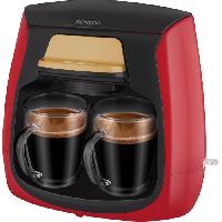 Cafetiere Machine a café - SENCOR - SCE 2101RD - 0.3 L - 500 W - 2 tasses incluses - Rouge