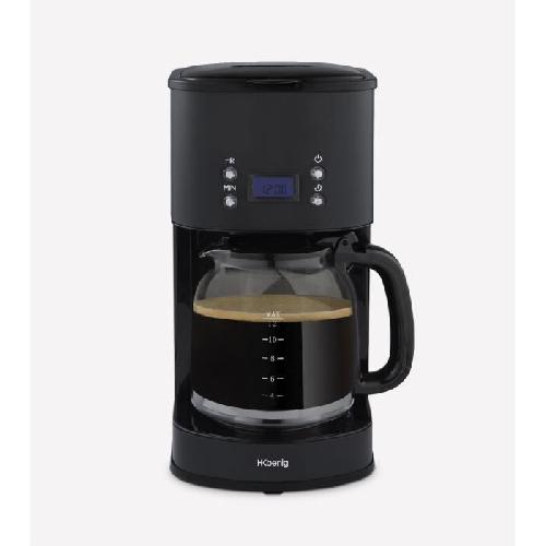 Cafetiere Cafetiere programmable - HKoeNIG - MG32 - 1.5 L (12 tasses) - 1000 W - Ecran LCD - Maintien au chaud - Noir et acier inoxydable