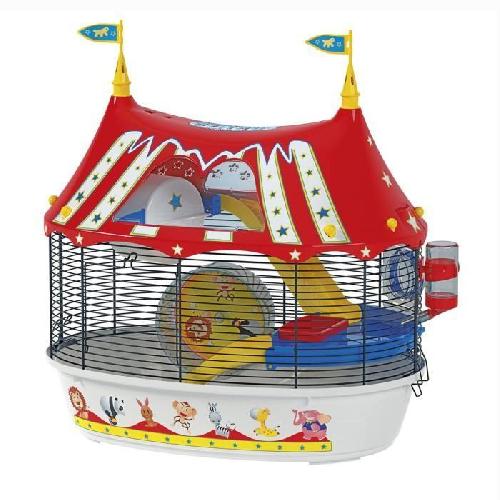 Cage Cage Pour hamster Circus Fun 49.53442.5 cm - Rouge - FERPLAST