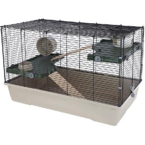 Cage Cage pour petits animaux - KERBL - FLAT NATURE - 80 x 45 x 53 cm - 3 étages