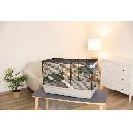 Cage Cage pour petits animaux - KERBL - FLAT NATURE - 80 x 45 x 53 cm - 3 étages