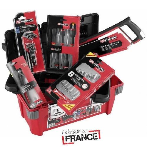 Coffret Consommable Caisse a outils FACOM + 22 outils - 5 Tournevis Protwist + 6 Cles mixtes OVG + 9 Cles males + Scie metaux + Pince - BP.P20ACM1PB