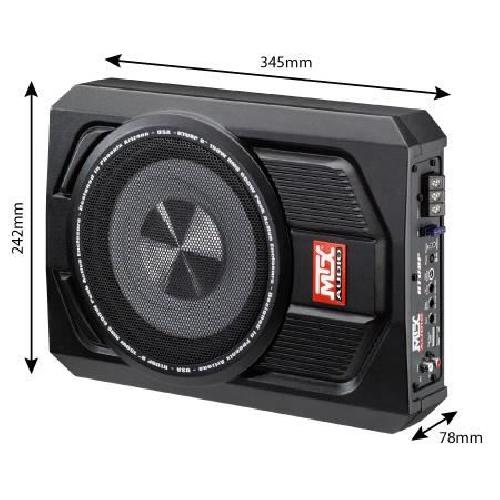 Autoradios : Caissons De Basse - Subwoofer Caisson de grave amplifie - MTX AUDIO - RTU8P - 20 cm - 150W RMS - Telecommande EBC