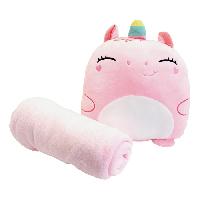 Cale Dos - Repose-tete Coussin et plaid licorne SD Cale Dos - Repose-tete Coussin et plaid licorne SD