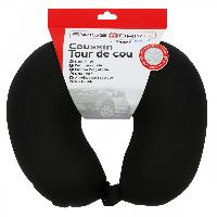 Cale Dos - Repose-tete Tour De Cou Happy Confort Microbille Ferme Pression Noir. Oko-Tex