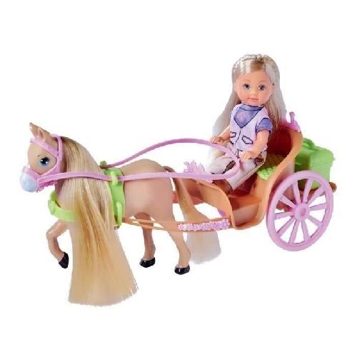 Poupee Caleche et cheval pour poupée STEFFI LOVE Evi - SILVERTORN - 12cm - Accessoires inclus