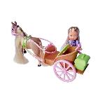 Poupee Caleche et cheval pour poupée STEFFI LOVE Evi - SILVERTORN - 12cm - Accessoires inclus