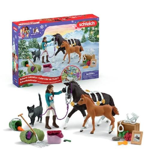 Figurine Miniature - Personnage Miniature Calendrier de l'Avent Horse Club. SCHLEICH 99092 Club. 24 super surprises pour les fans de chevaux