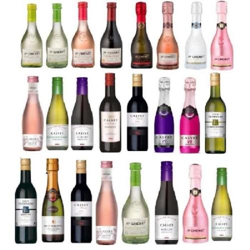 Assortiment Vin Calendrier de l'Avent Vin - 24 bouteilles de vin - 18.7 et 20 cl