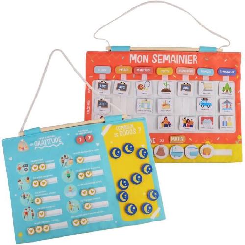 Jeu D'apprentissage Calendrier Semainier Gratitude Pour Enfant - JADE - Montessori - Jeu Educatif - Humeur - Dodo - Jeu Pour Enfant - Desgin Français