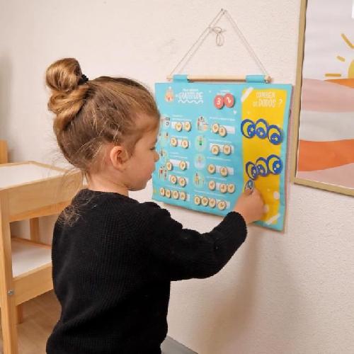 Jeu D'apprentissage Calendrier Semainier Gratitude Pour Enfant - JADE - Montessori - Jeu Educatif - Humeur - Dodo - Jeu Pour Enfant - Desgin Français