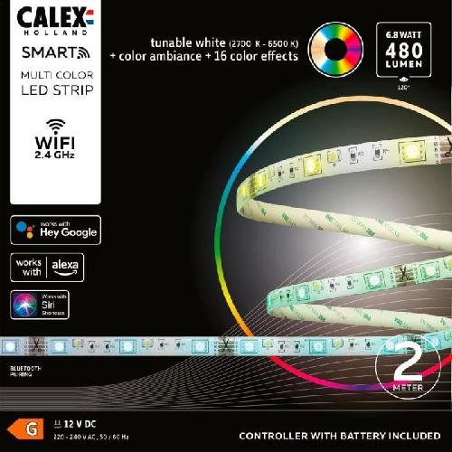 Bande - Ruban Led CALEX - Smart LED Ruban 2M 6.8W 480lm RGBCCT 2700-6500K + Telecommande